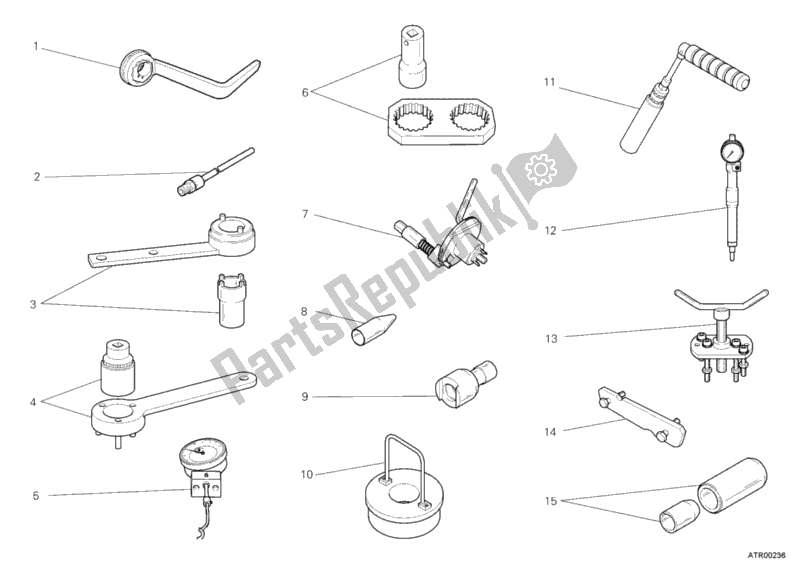 Tutte le parti per il Strumenti Di Servizio Per Officina, Motore Ii del Ducati Streetfighter S 1100 2011